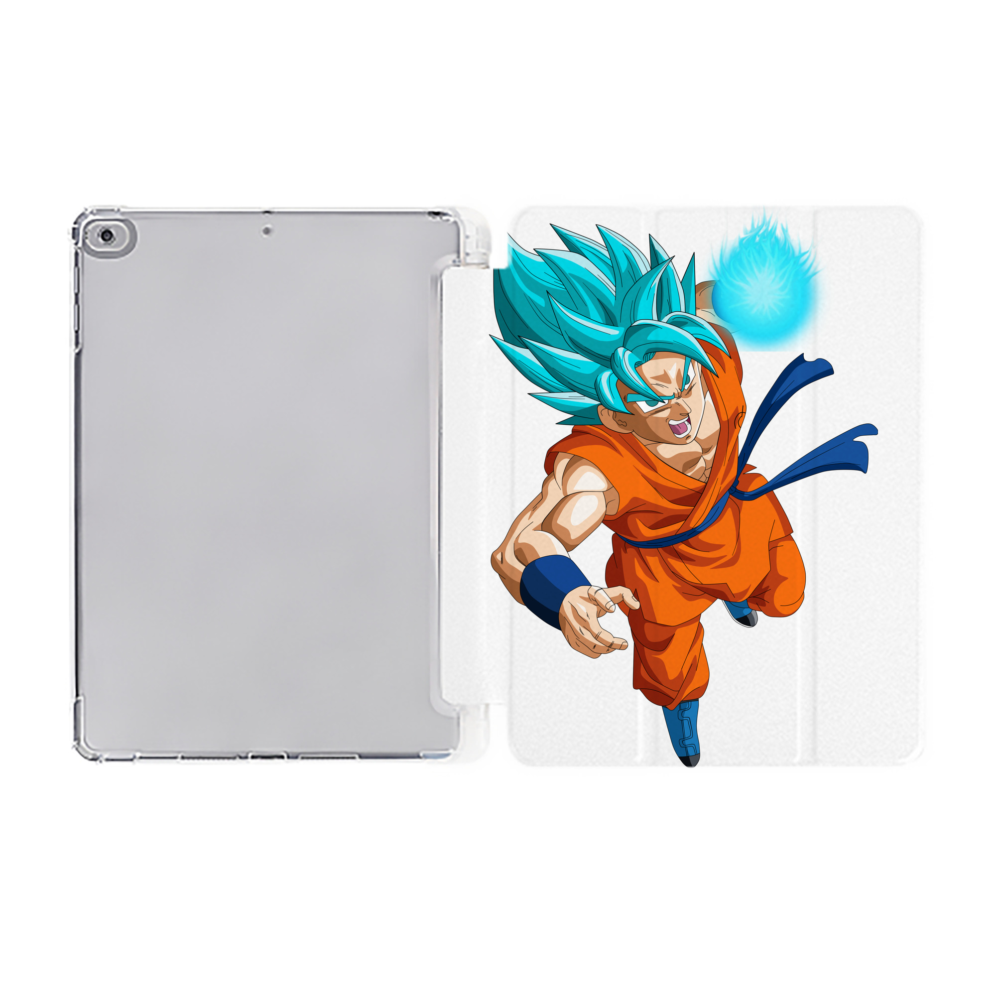（画像用） ドラゴンボール 孫悟空（そん ごくう）Son Goku カカロット DRAGON BALL Kakarotto IPad ケース ペン収納付き 三つ折りスタンド PUレザー×シリコン 対応機種9.5/10.5/10.9インチ